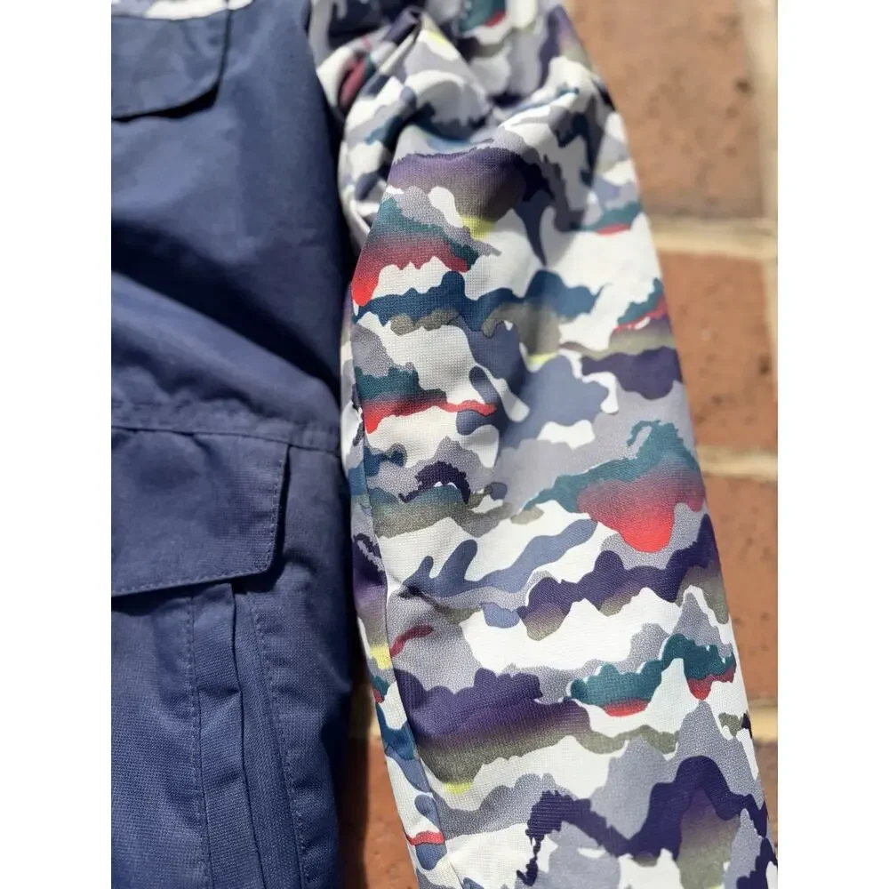 Arctix Kids‎ L (14/16) Slalom Insulated Winter Ski Jacket Hooded Navy/Camo Print